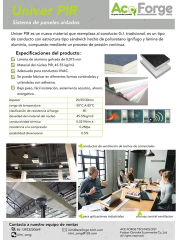 UNIVER PIR pre-insulated duct panel (Spanish) 1 — poster preview