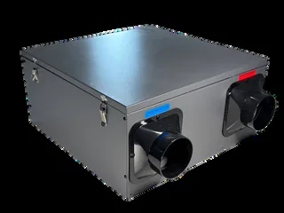AspireVent heat recovery ventilator with side duct ports