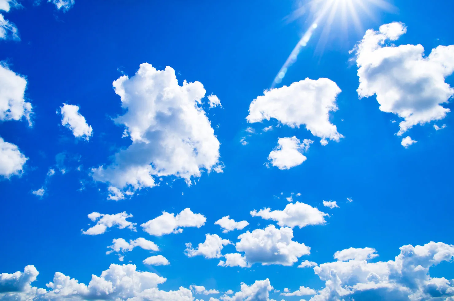 Open sky above a commercial rooftop installation